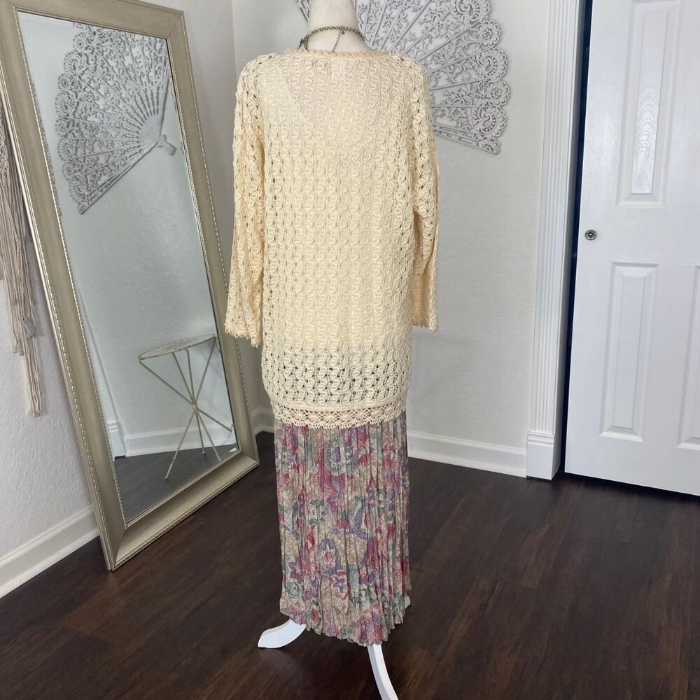 Vintage 1980s Made in USA Ethereal Fairy Grunge Layered 2 Piece Dress Set M - Picture 6 of 8